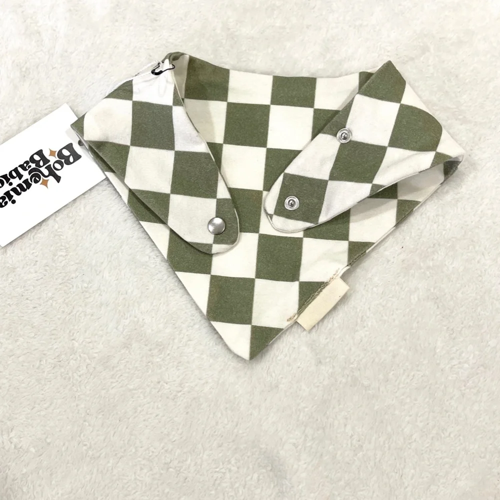 Bohemian Babies Checkered Bib NWT
